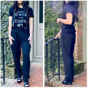 🆕️ Black Mid-Rise Elastic Waist Pants